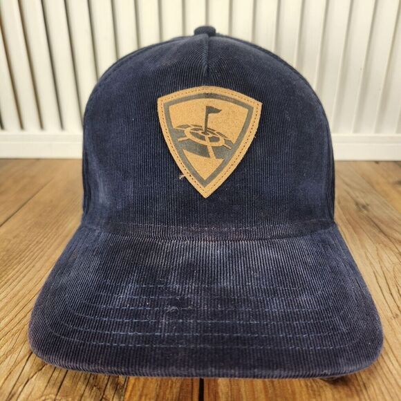 Callaway Top Golf Corduroy Snapback Hat Cap Blue Logo Casual Sports Preppy Style - Picture 2 of 10